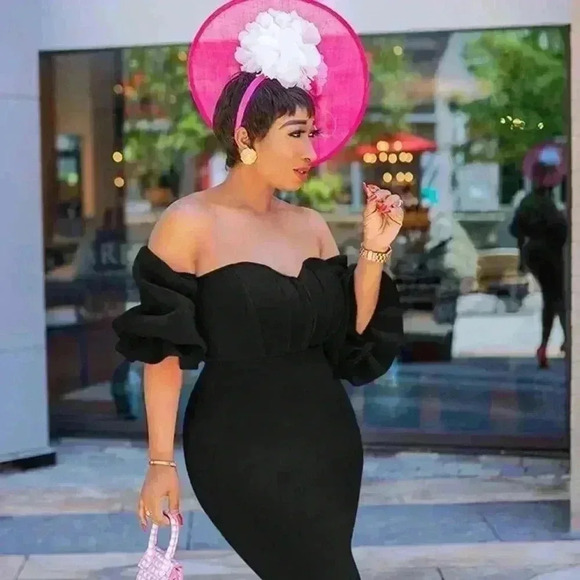 ♠️ Black off shoulder cute dress - Picture 5 of 6